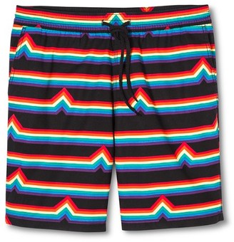 Mossimo Pride Men's Woven Shorts Rainbow Stripe