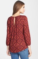 Thumbnail for your product : Lucky Brand Ikat Print Peasant Top