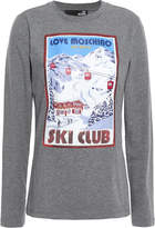 Thumbnail for your product : Love Moschino Sequin-embellished Printed Stretch-cotton Jersey Top