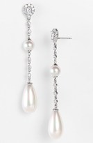 Thumbnail for your product : Majorica Pearl & Cubic Zirconia Linear Earrings