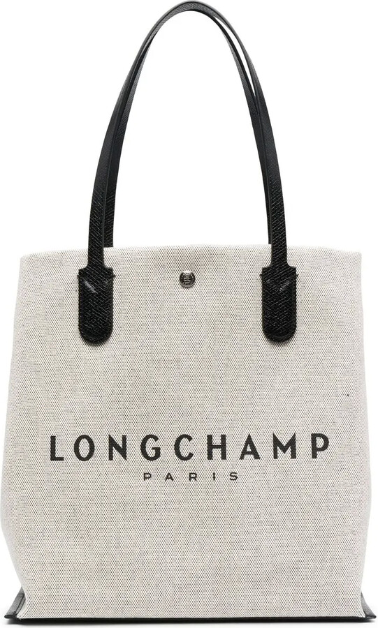 Longchamp Logo-Print Canvas Tote ShopStyle