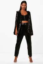 Thumbnail for your product : boohoo Boutique Sequin Tailored Suit Trouser