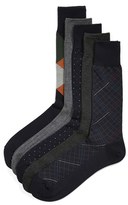 Thumbnail for your product : Cole Haan 'Overlapping Raker' Socks (Assorted 5-Pack)