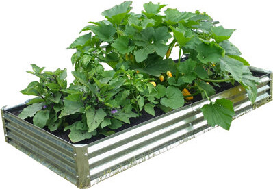 Arlmont & Co. Syrna 6.5 ft x 3.5 ft Galvanized Steel Raised Garden Bed