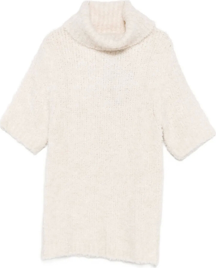 Dixie Roll-Neck Short-Sleeve Knitted Top