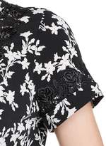 Thumbnail for your product : Karl Lagerfeld Paris Lace-Trimmed Floral Dress