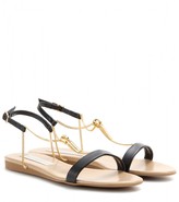 Thumbnail for your product : Stella McCartney Faux-leather and chain-detail sandals
