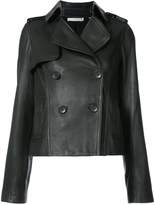 Thumbnail for your product : Vince cropped trench leather jacket