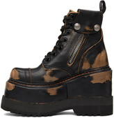 Thumbnail for your product : R 13 Black Medium Platform Ankle Boots