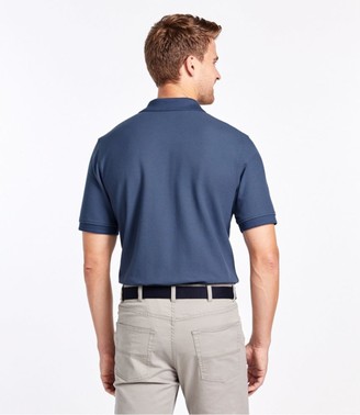 L.L. Bean Men's Premium Double L Polo, Short-Sleeve Without Pocket, Traditional Fit
