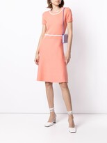Thumbnail for your product : Paule Ka Contrast Stitching Knitted Dress
