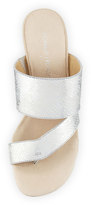 Thumbnail for your product : Donald J Pliner Ruge Asymmetric Snake-Embossed Sandal, Silver