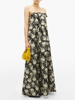 Thumbnail for your product : Rochas Piastra Radsmir Vanilla Flower-brocade Gown - Black Gold