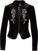 Thumbnail for your product : Nanette Lepore Embellished Structured Velvet Jacket, Black