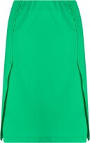 Pleated-Panel Midi Skirt 