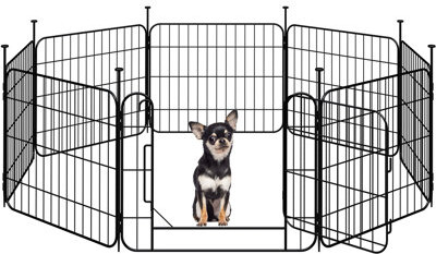Tall Dog Playpen Panels with Door for Small Dogs