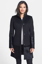 Thumbnail for your product : Dawn Levy 'Sydney' Wool & Calf Hair Coat