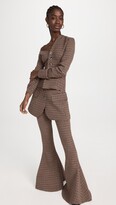 Thumbnail for your product : A.W.A.K.E. Mode Maxi Flared Fitted Pants with Basque Detail