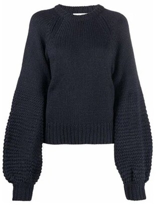 Chloé Crewneck Chunky Knit Puffer Sweater