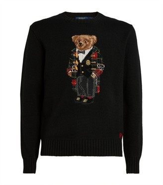 polo bear striped fleece shirt