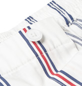 Thumbnail for your product : Sleepy Jones Regimental Striped Cotton Pyjama Trousers