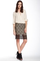 Thumbnail for your product : Blvd In Style Striped Crochet Trim Skirt
