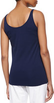 Thumbnail for your product : Eileen Fisher Stretch Silk Long Cami, Midnight, Plus Size