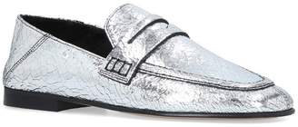 Isabel Marant Metallic Leather Fezzy Loafers
