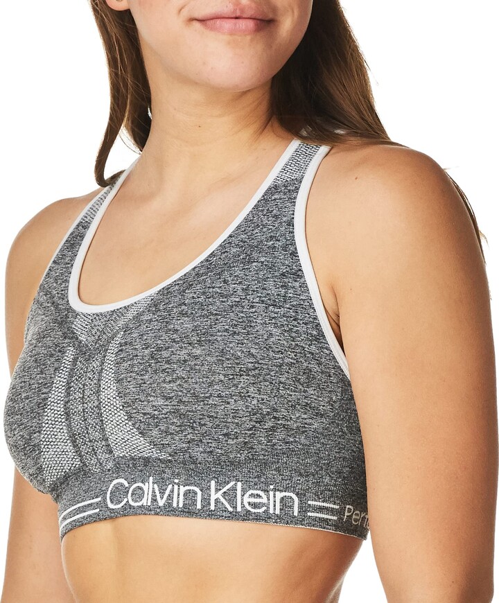 Calvin Klein Women's Performance Moisture Wicking Medium Impact Reversible  Seamless Sports Bra - ShopStyle