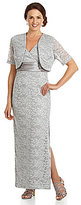 Thumbnail for your product : R & M Richards Sequined Lace Jacket Dress