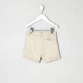 Thumbnail for your product : River Island Mini boys cream chino shorts
