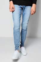 Thumbnail for your product : boohoo Stretch Skinny Blue Wash Denim Jeans