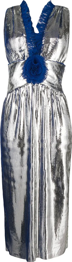 Marco De Vincenzo Ruffled Trim Midi Dress