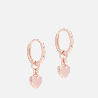 ted baker harrie heart drop huggie hoop earrings