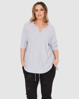 Thumbnail for your product : 17 Sundays - Women's Grey Tunics - Tongue Tied Henley Tee - Size One Size, XS (12) at The Iconic