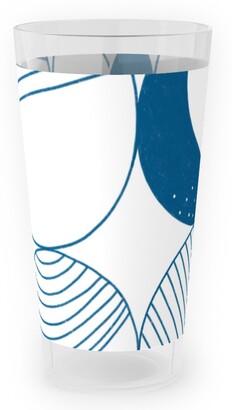 Shutterfly Outdoor Pint Glasses: Abstract Moon - Blue Outdoor Pint Glass, Blue