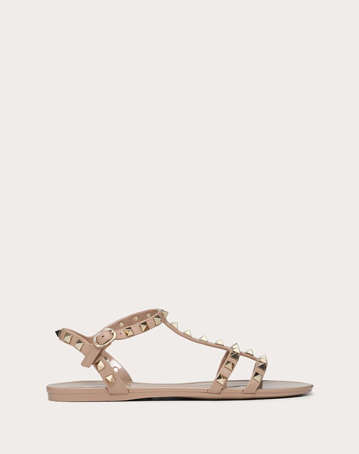 valentino rockstud t strap sandal poudre