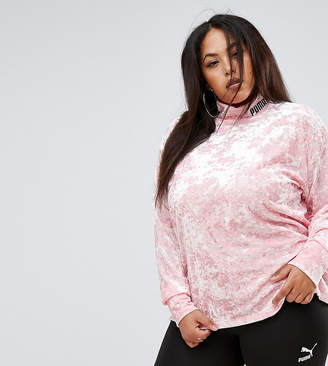 Puma Exclusive To Asos Plus Velvet Sweatshirt