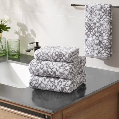 Jessica Simpson Aziza 4 Piece 100% Cotton Towel Set