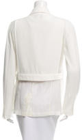 Thumbnail for your product : Derek Lam Sheer-Accented Plunging Neck Blazer