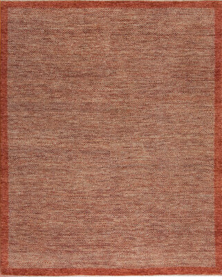 Samad Rugs Textures Hand Knotted Wool Copper Area Rug
