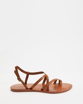 Thumbnail for your product : Atmos & Here Atmos&Here - Women's Brown Strappy sandals - Rita Leather Sandals - Size 6 at The Iconic