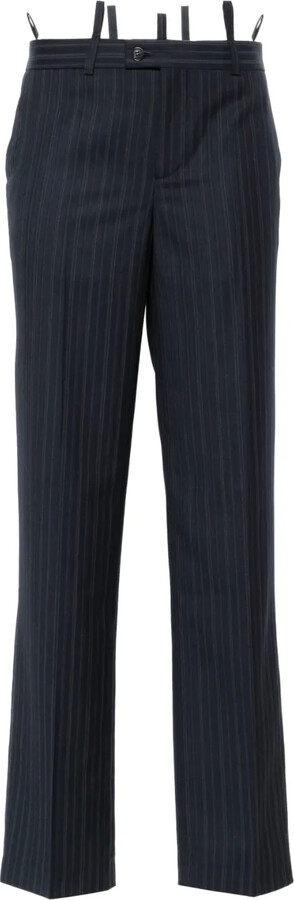 BETTTER Pinstriped Tailored Straight Trousers