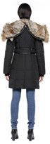 Thumbnail for your product : Mackage Trish-F4 Black Long Winter Down Coat With Fur Hood