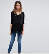 Thumbnail for your product : ASOS Maternity Design Maternity Tall Ridley High Waist Skinny Jeans In Bright Blue Wash With Over The Bump Waistband