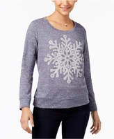 Thumbnail for your product : Style and Co Embellished Snowflake Sweatshirt, Created for Macy's