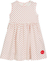Thumbnail for your product : Smiling Button Darling Dot Print Sleeveless Dress, Size 0m-10