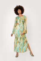 Thumbnail for your product : Nasty Gal Womens Abstract Cut Out Tie Back Maxi Dress - Green - 10