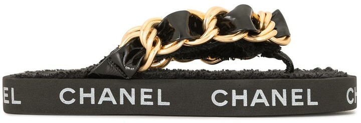 Chanel Pre Owned 1993 Chain-Link Thong Sandals - ShopStyle