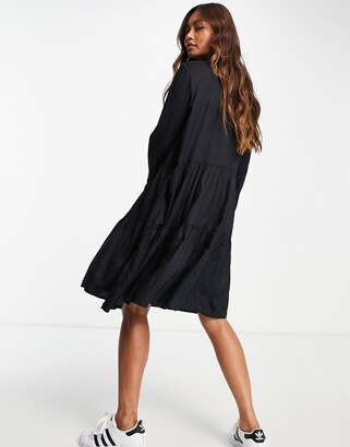 Vero Moda mini smock dress in black